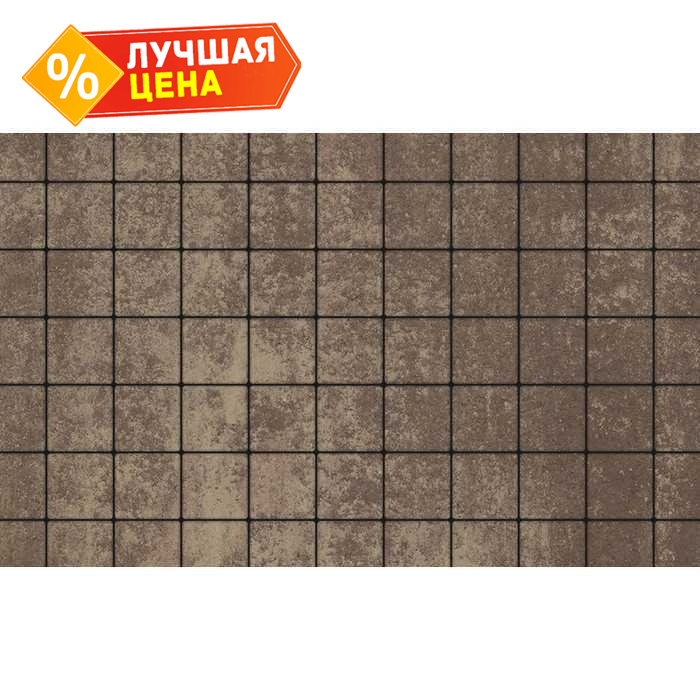 Плитка тротуарная Квадрум (Квадрат) Б.3.К.8 Листопад гладкий xаски