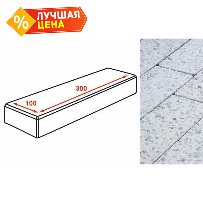 Плитка тротуарная Готика Granite FINERRO, паркет, Мансуровский 300x100x80 мм