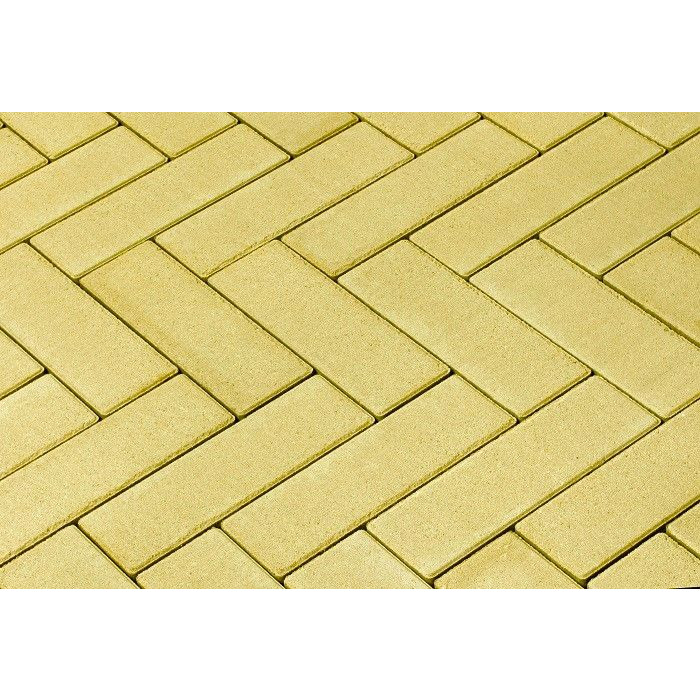 Тротуарная плитка 342 механический завод Паркет 240x80x60мм Желтый