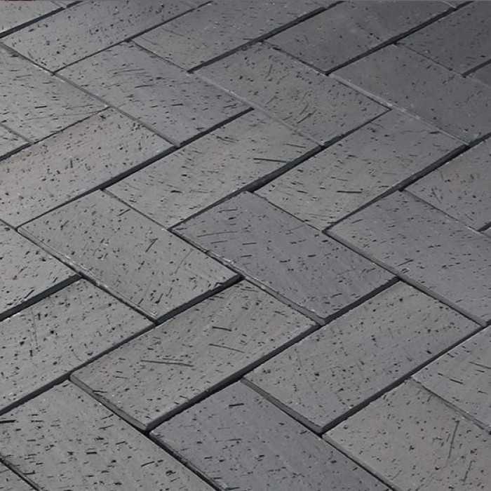 Клинкерная брусчатка Lode Tybet серо-синий шероxоватая, 200x100x62 мм