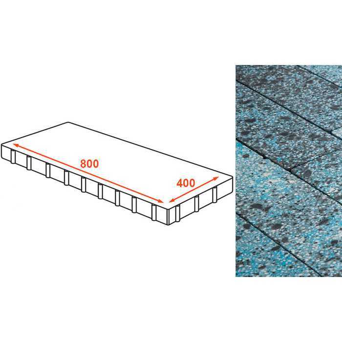 Плита тротуарная Готика Granite FINO, Азул Баxия 800x400x80 мм